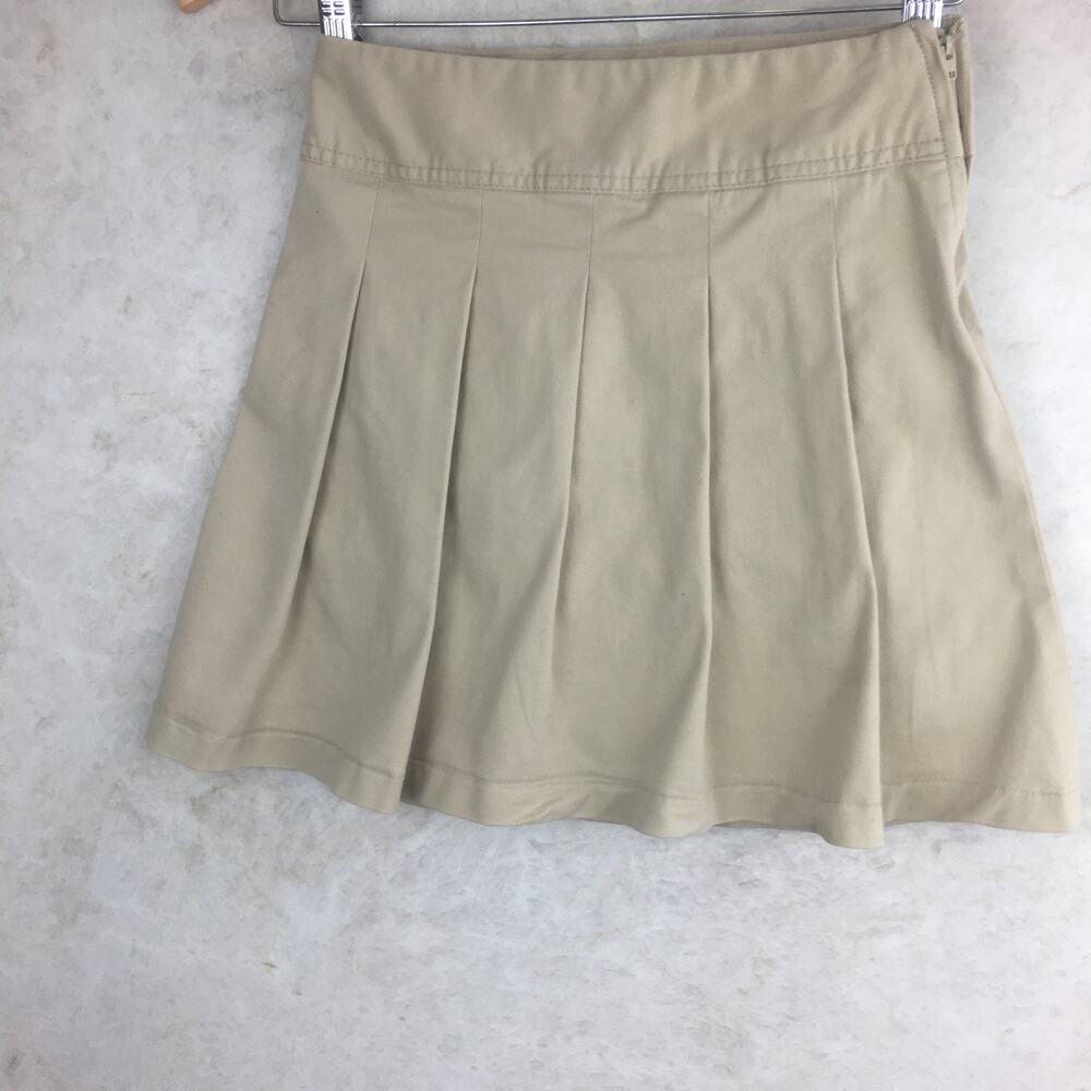 Place  Lined Tan Pleated Skirt Girl's Size 12